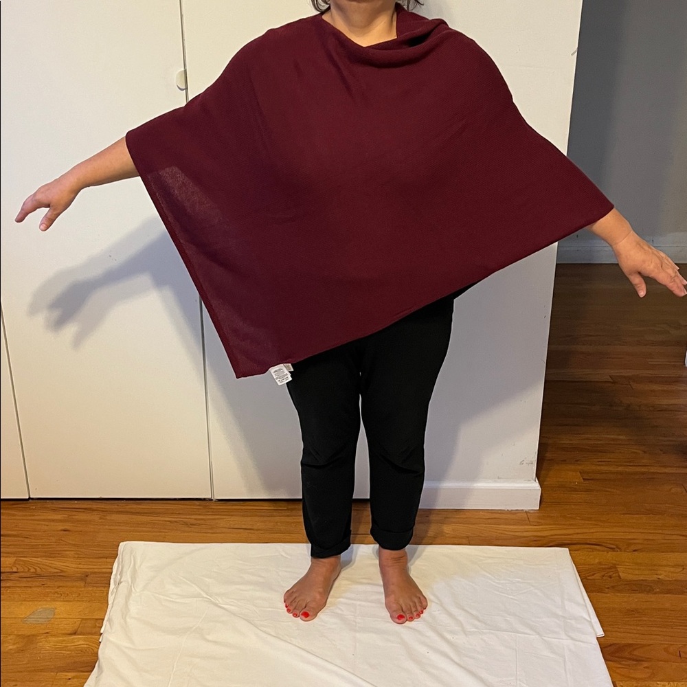 J. Crew Maroon Wrap Poncho